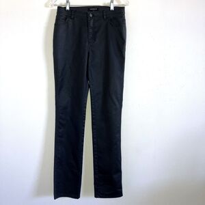 LAFAYETTE 148 24 (XS) Black Denim Lightweight Sheen Jeans Herringbone Charcoal